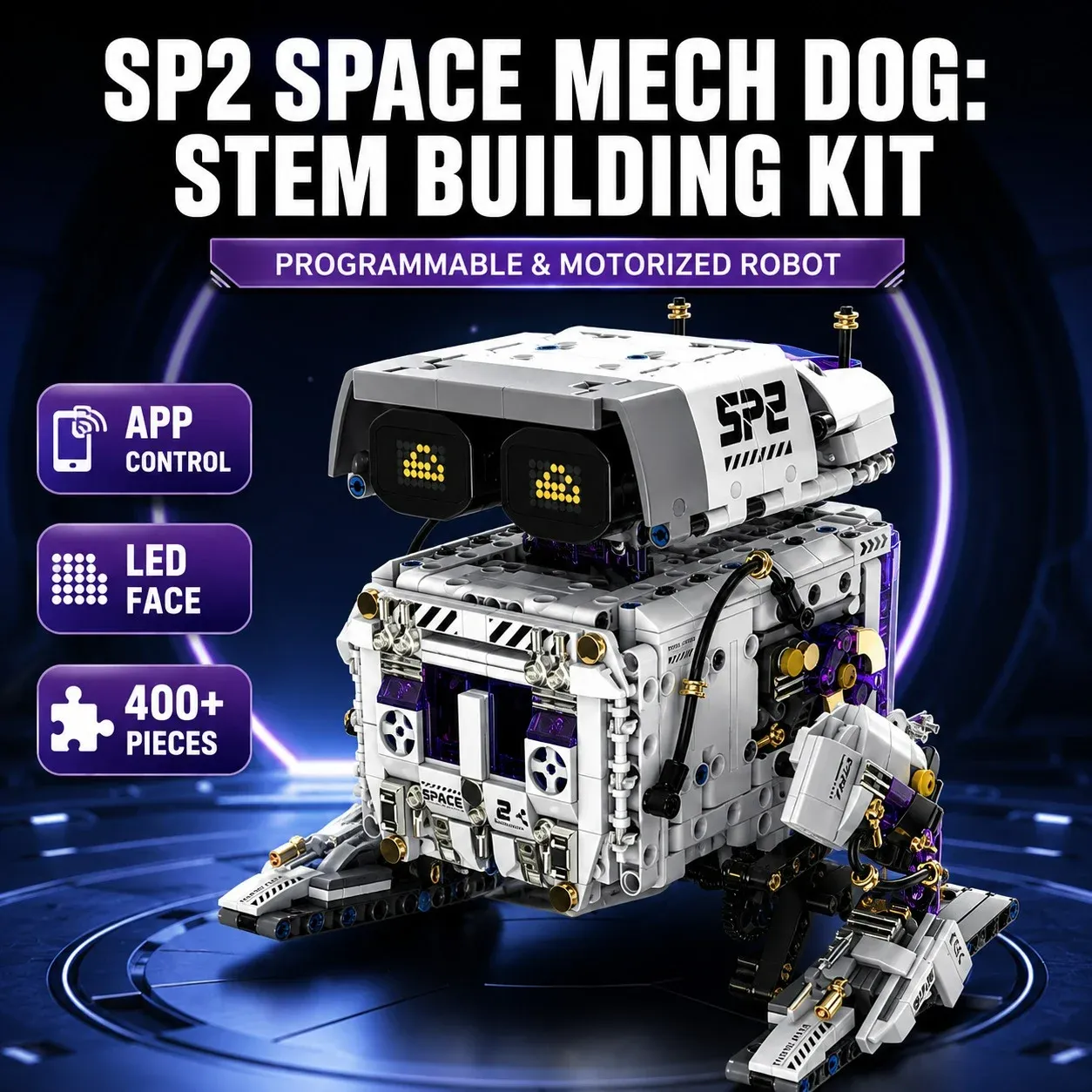 Sci-Fi Programming Bipedal Robot Building Block Toy2