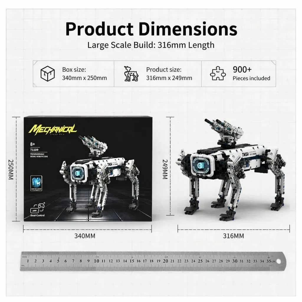 Science fiction bionic war mechanical dog building toy6