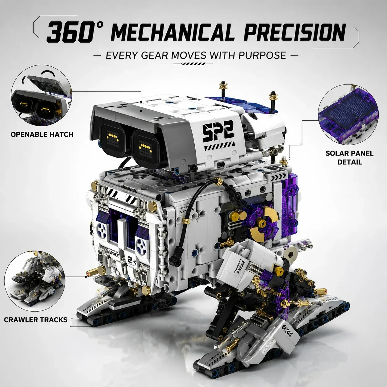 Sci-Fi Programming Bipedal Robot Building Block Toy6