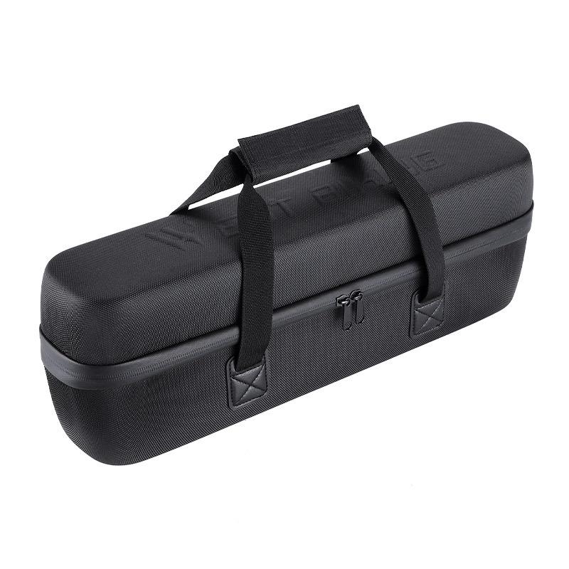 Black E01 EVA hard-shell e-bike battery bag, product view on white background