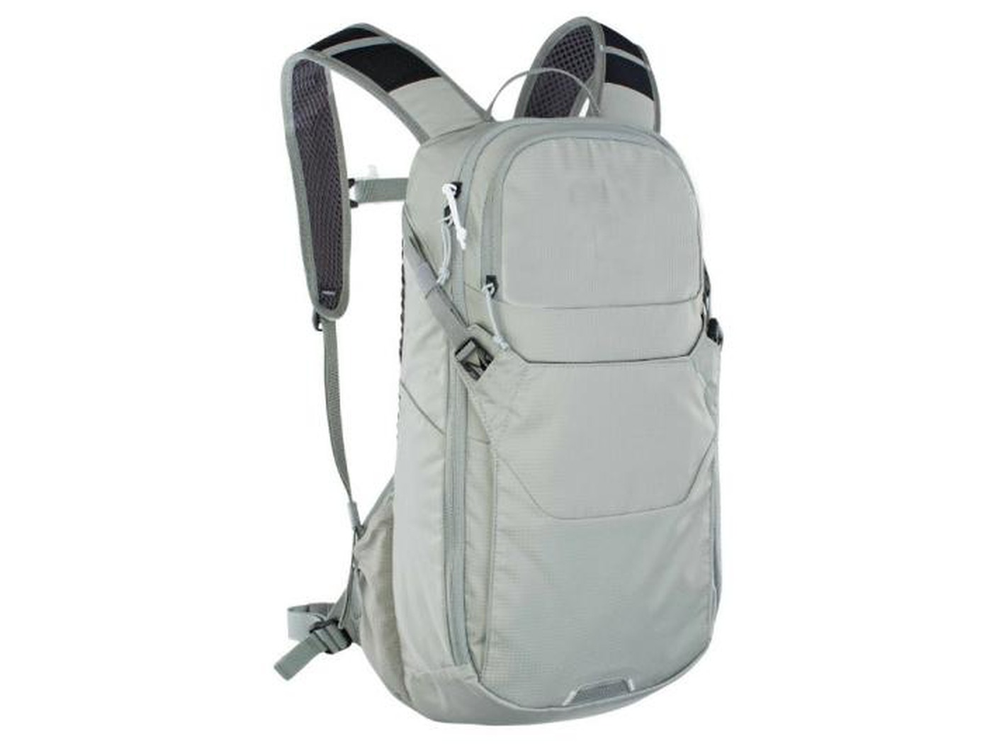 Light grey KY005BK bike backpack with helmet carry strap, front view on white background