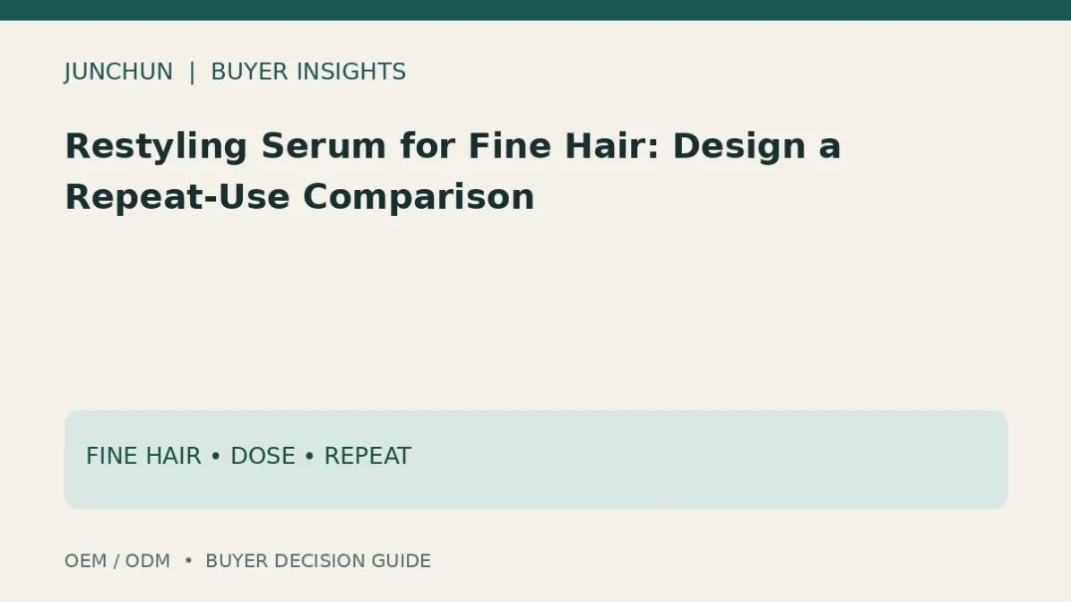 Editorial cover describing fine-hair restyling serum dose and repeat-use evaluation