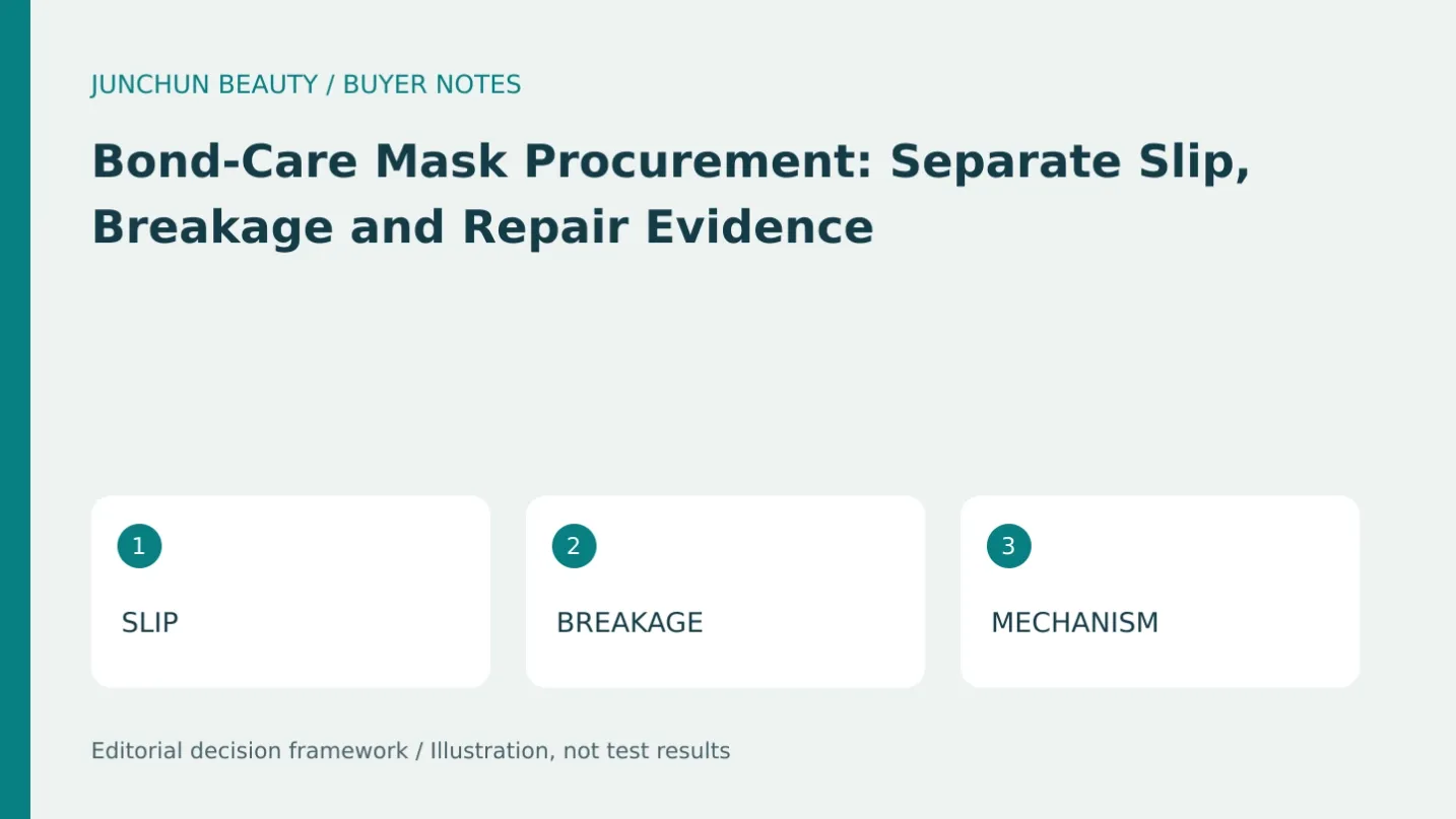 Three evidence folders distinguish conditioning slip, mechanical breakage and structural repair claims