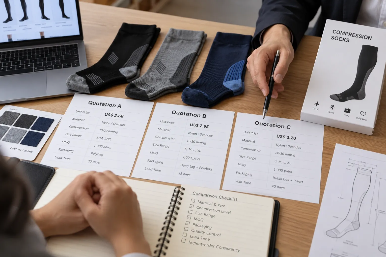 How to Compare Compression Sock Quotations
