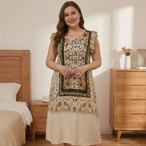 plus size robe xlkl620 front view