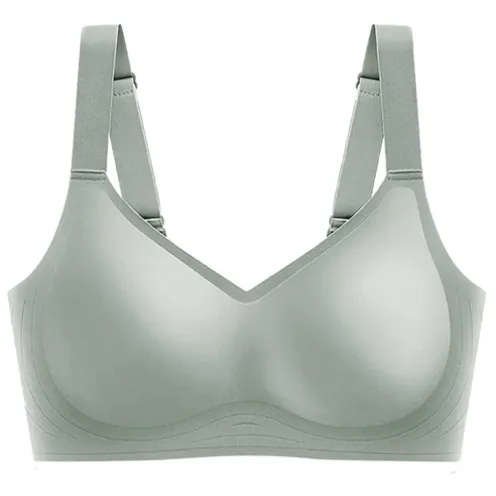 Gray green seamless sleep bra
