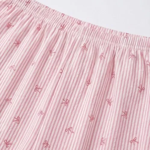 plus size printed long pants shorts pajama set xlkte-157 detail view