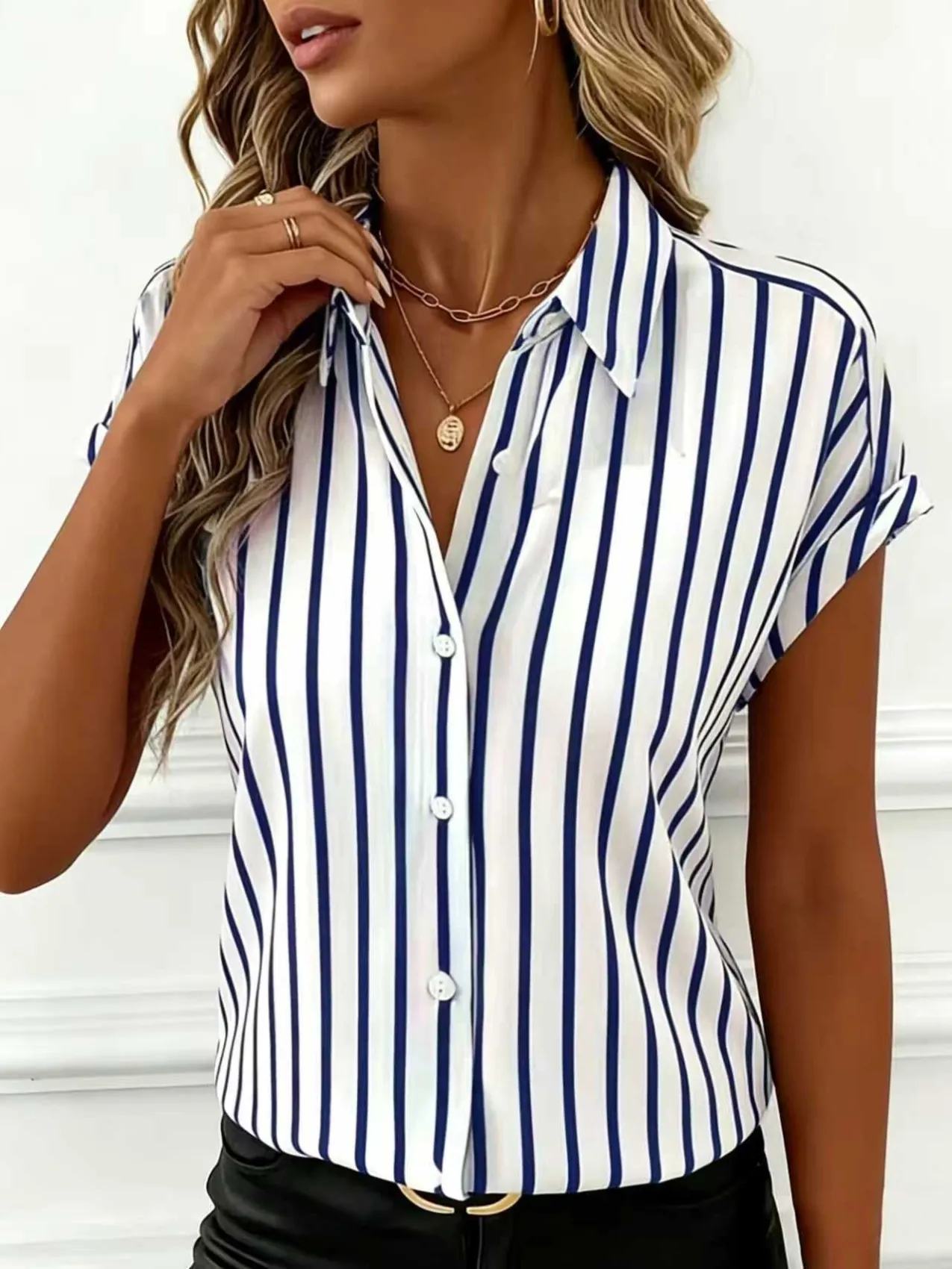 striped shirt xlk0066 front view