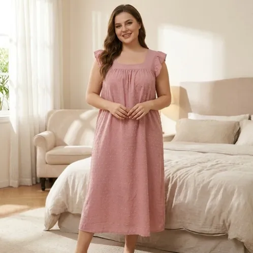 plus size printed solid color robe xlkte-080 front view