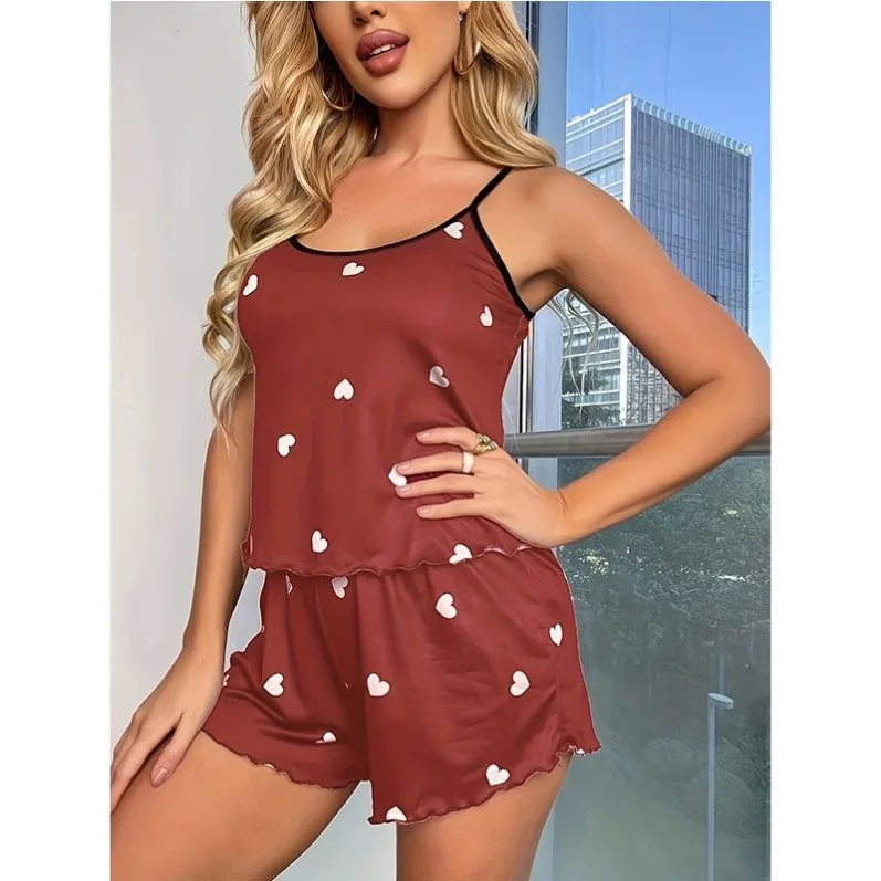 women milk silk lightweight cami pajama set xlkg91007 lifestyle view