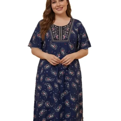plus size printed robe xlkl186 detail view