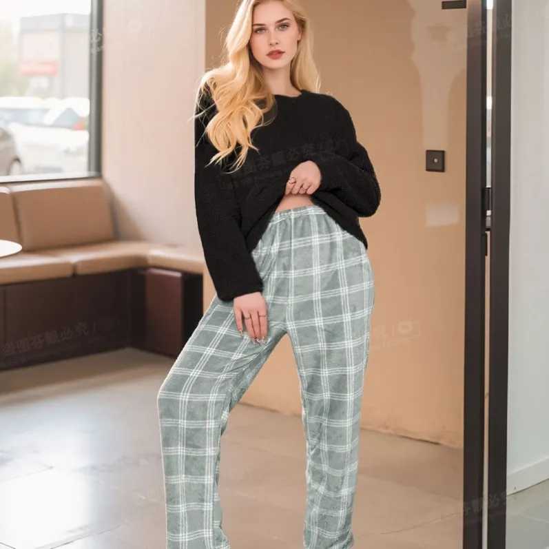 women pajama set xlk5277black lifestyle view