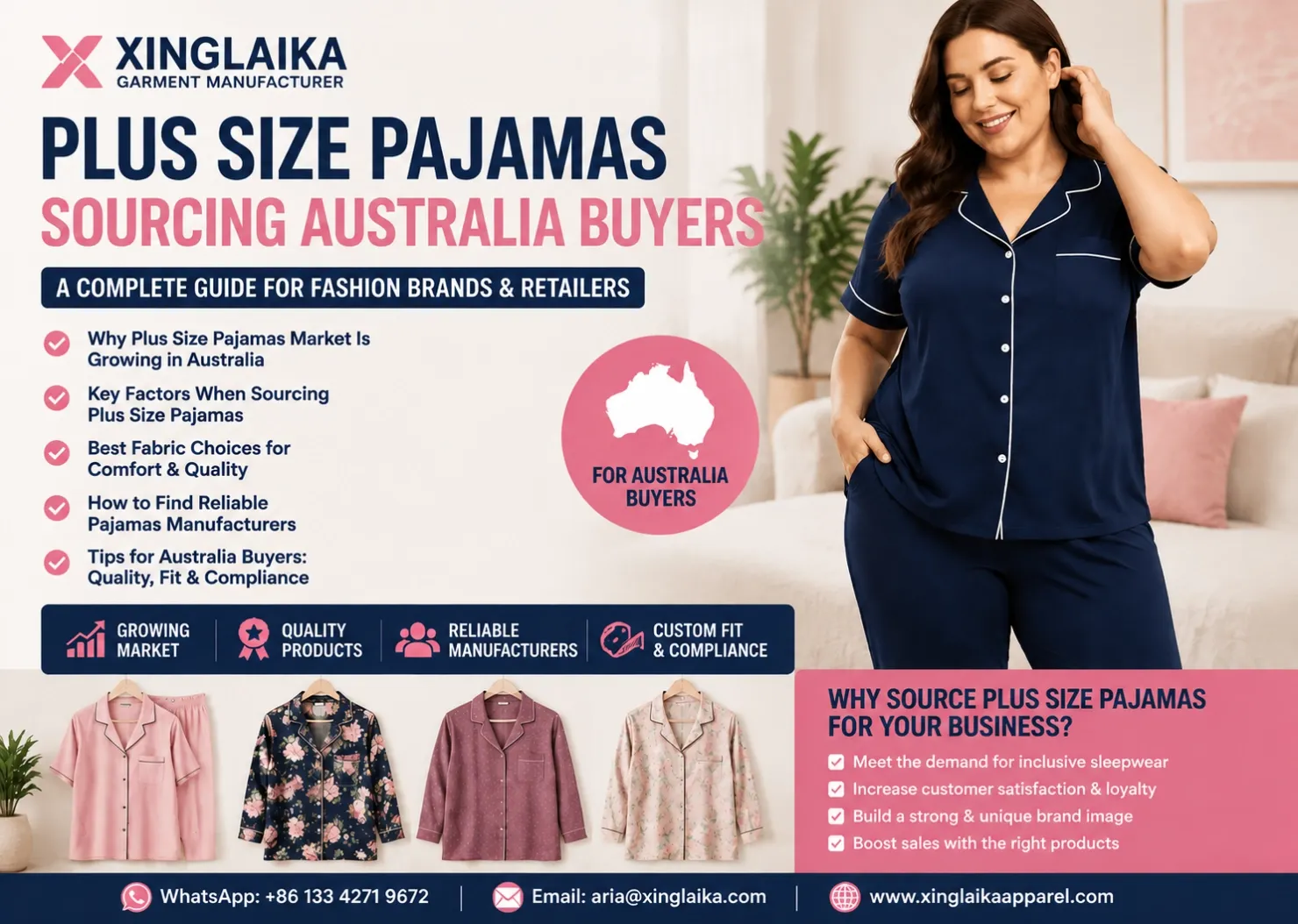 Plus size pajamas manufacturer Xinglaika Apparel from China