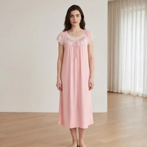 short sleeve printed robe xlkl617 front view