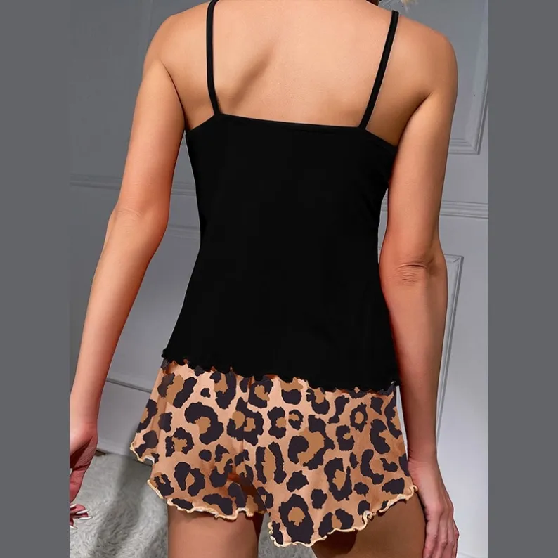 women milk silk lightweight printed cami pajama set xlk34011-2 lifestyle view