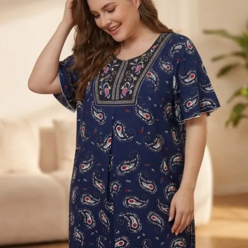 plus size printed robe xlkl186 detail view
