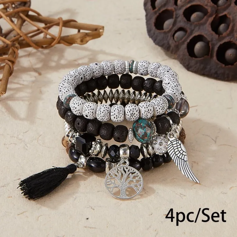 bohemian-layered-beaded-bracelet-black