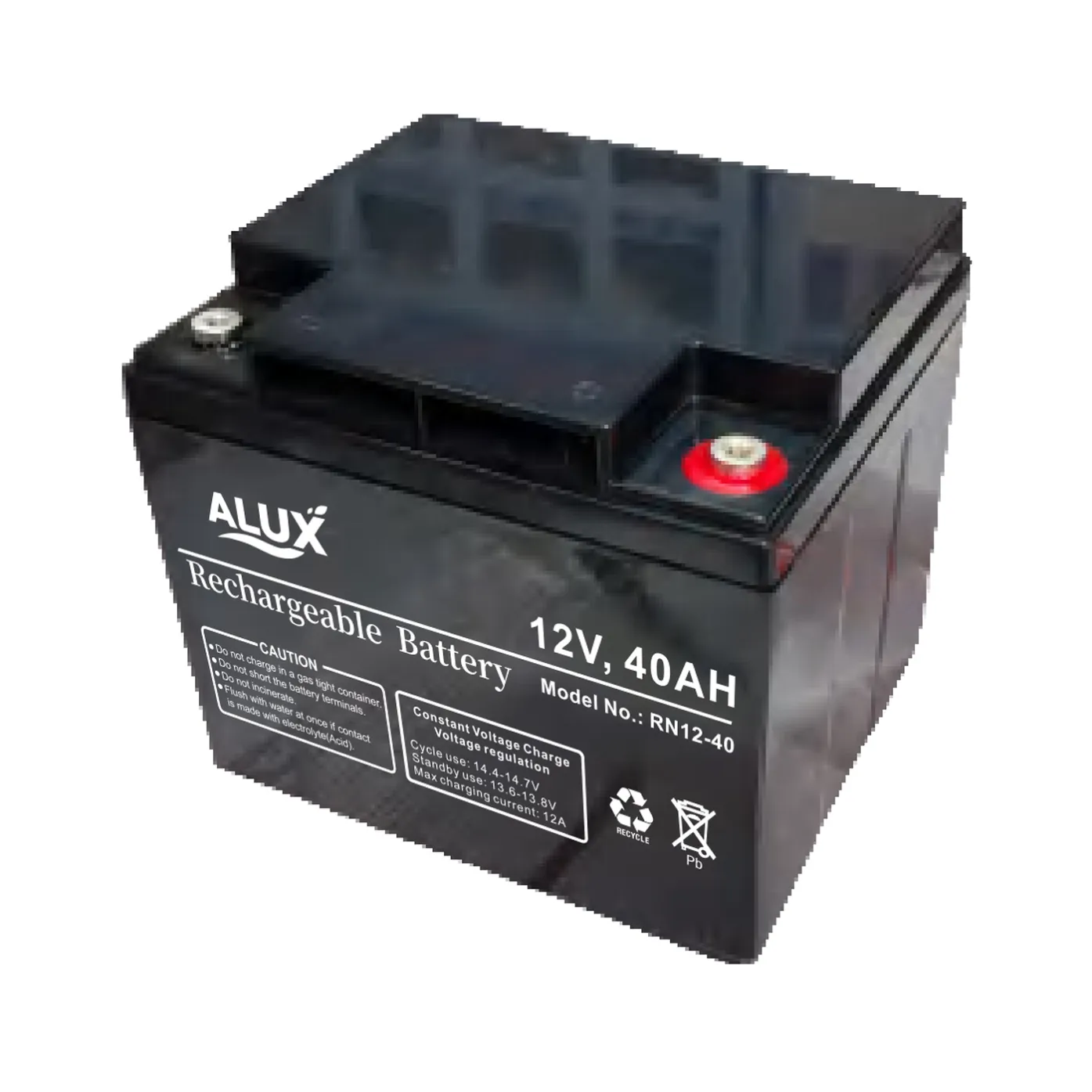 ALUX ALX12-40 12V 40Ah VRLA (AGM) Sealed Lead Acid Battery
