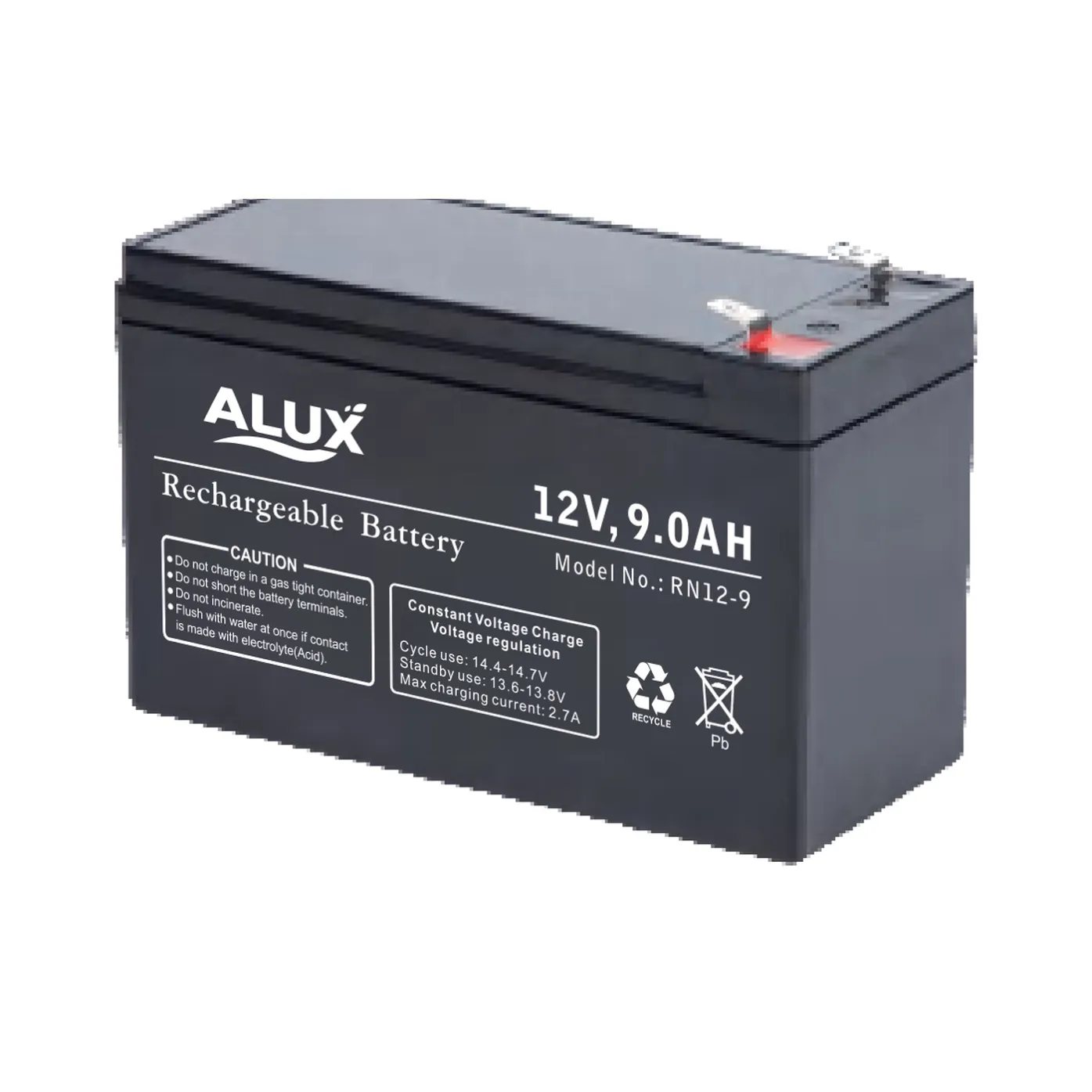ALUX ALX12-9 12V 9Ah VRLA (AGM) Sealed Lead Acid Battery