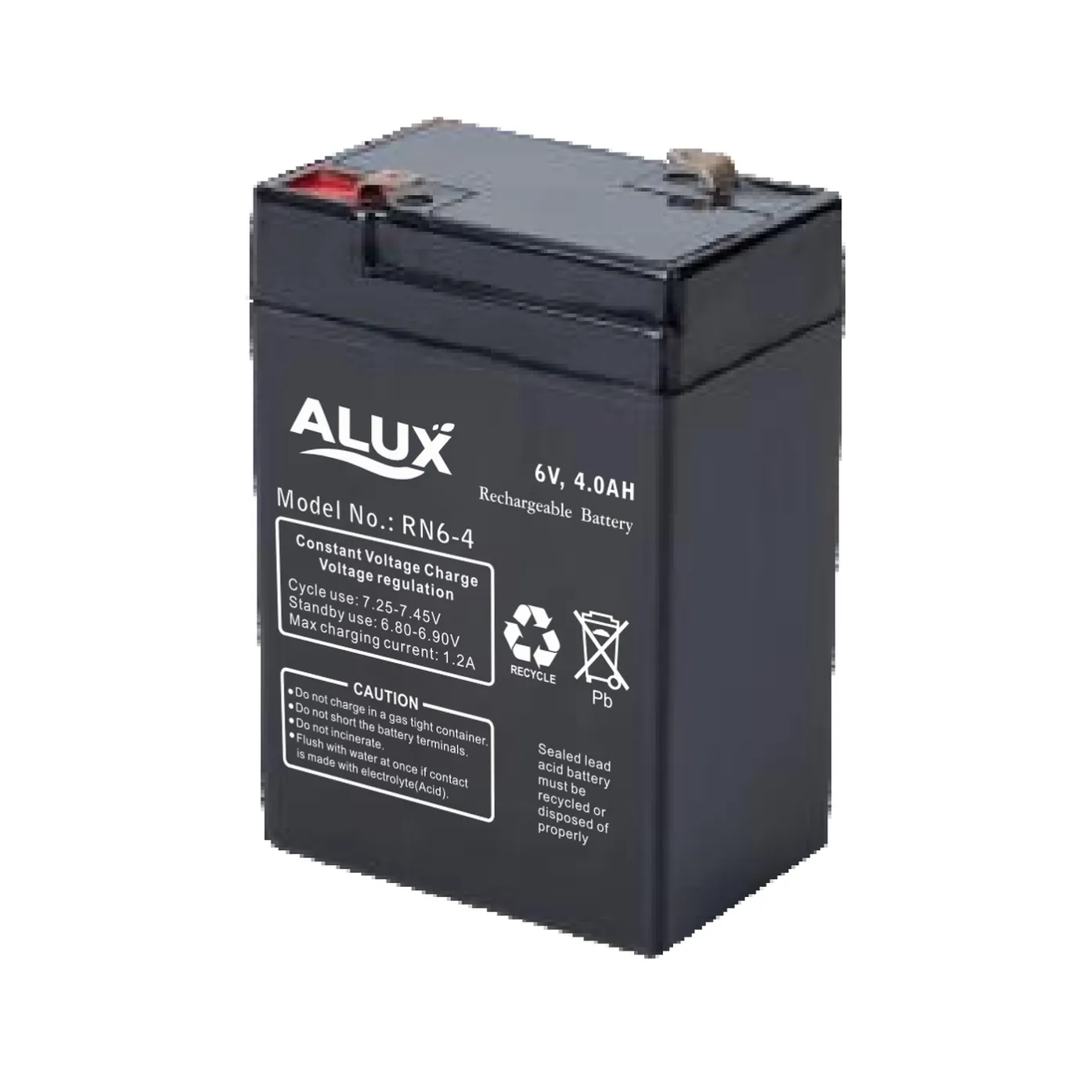 ALUX ALX6-4 6V 4Ah VRLA (AGM) Sealed Lead Acid Battery