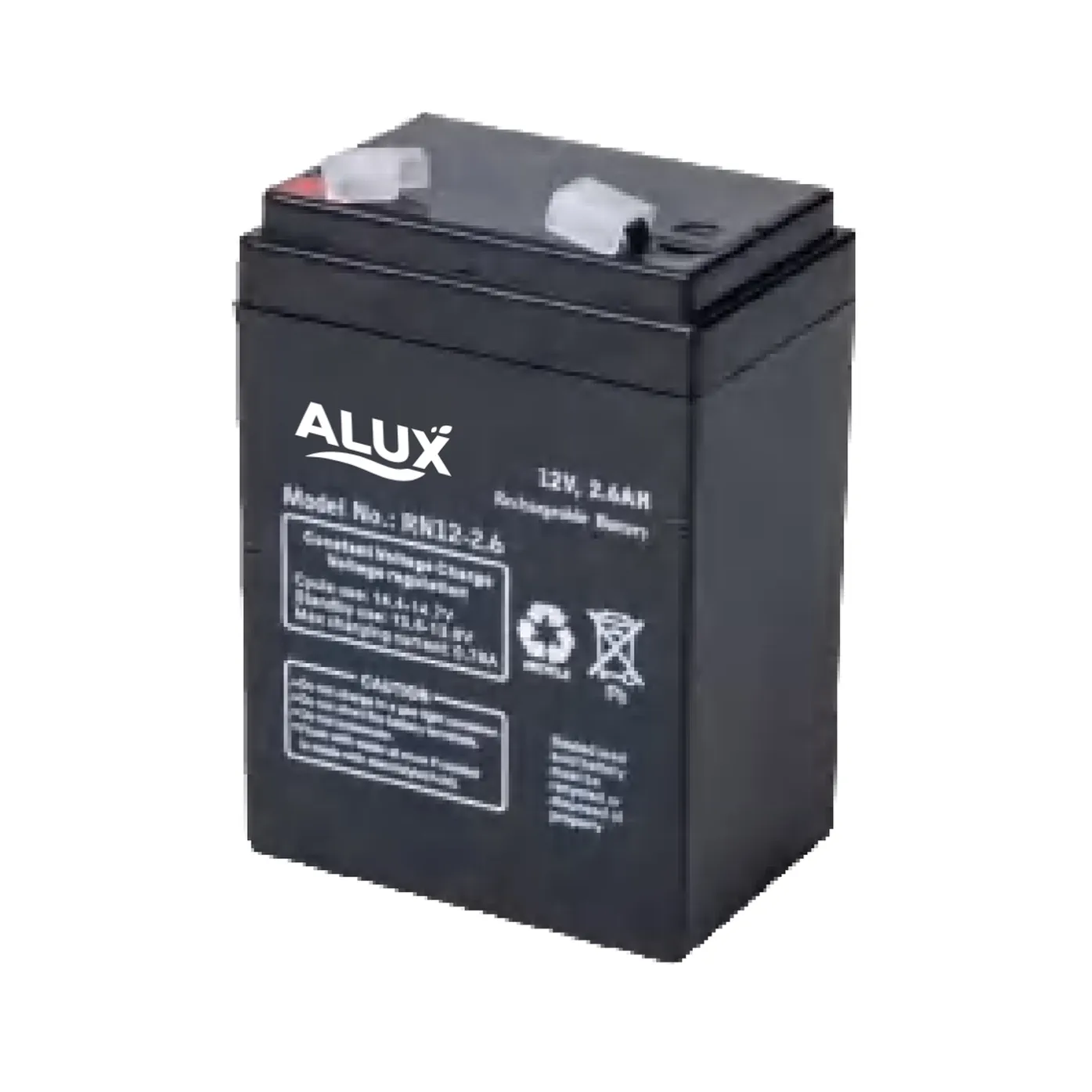 ALUX ALX12-2.6 12V 2.6Ah VRLA (AGM) Sealed Lead Acid Battery