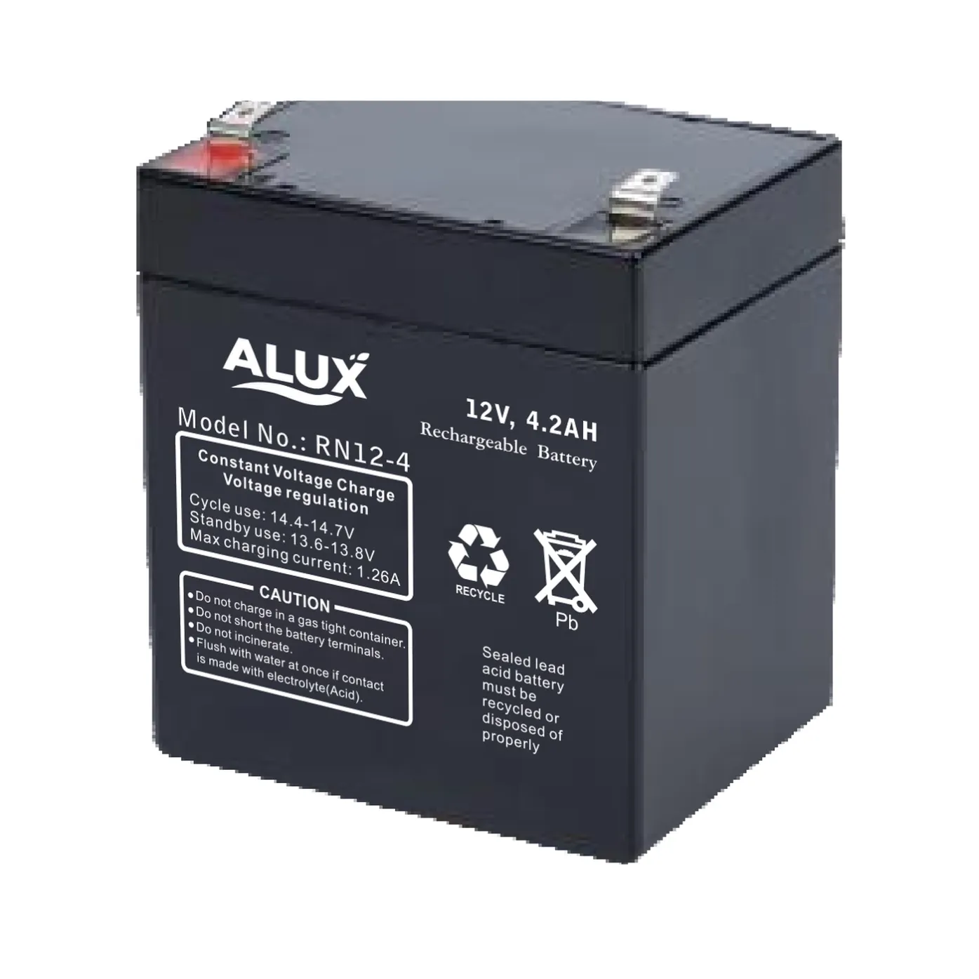ALUX ALX12-4.2 12V 4.2Ah VRLA (AGM) Sealed Lead Acid Battery