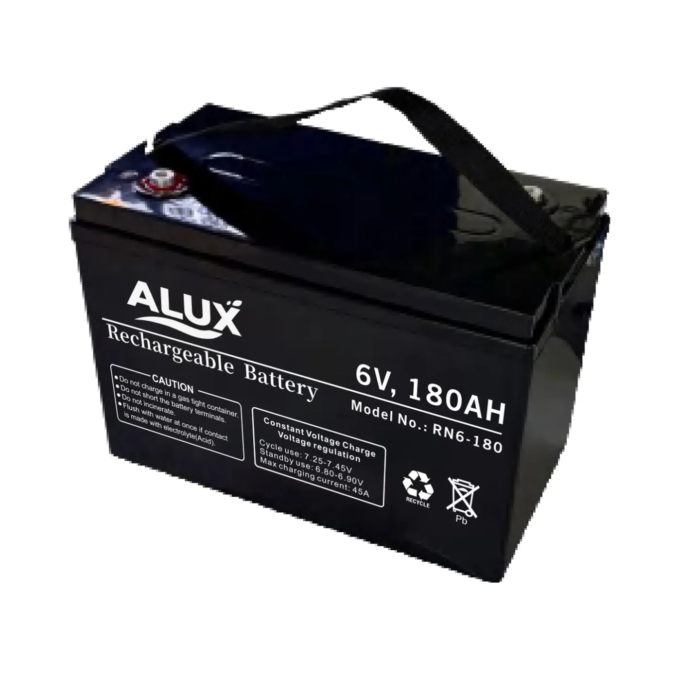 ALUX ALX6-180 6V 180Ah VRLA (AGM) Sealed Lead Acid Battery