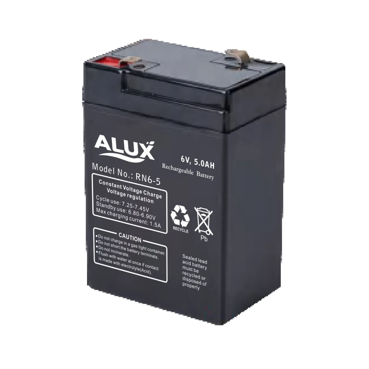 ALUX ALX6-5 6V 5Ah VRLA (AGM) Sealed Lead Acid Battery