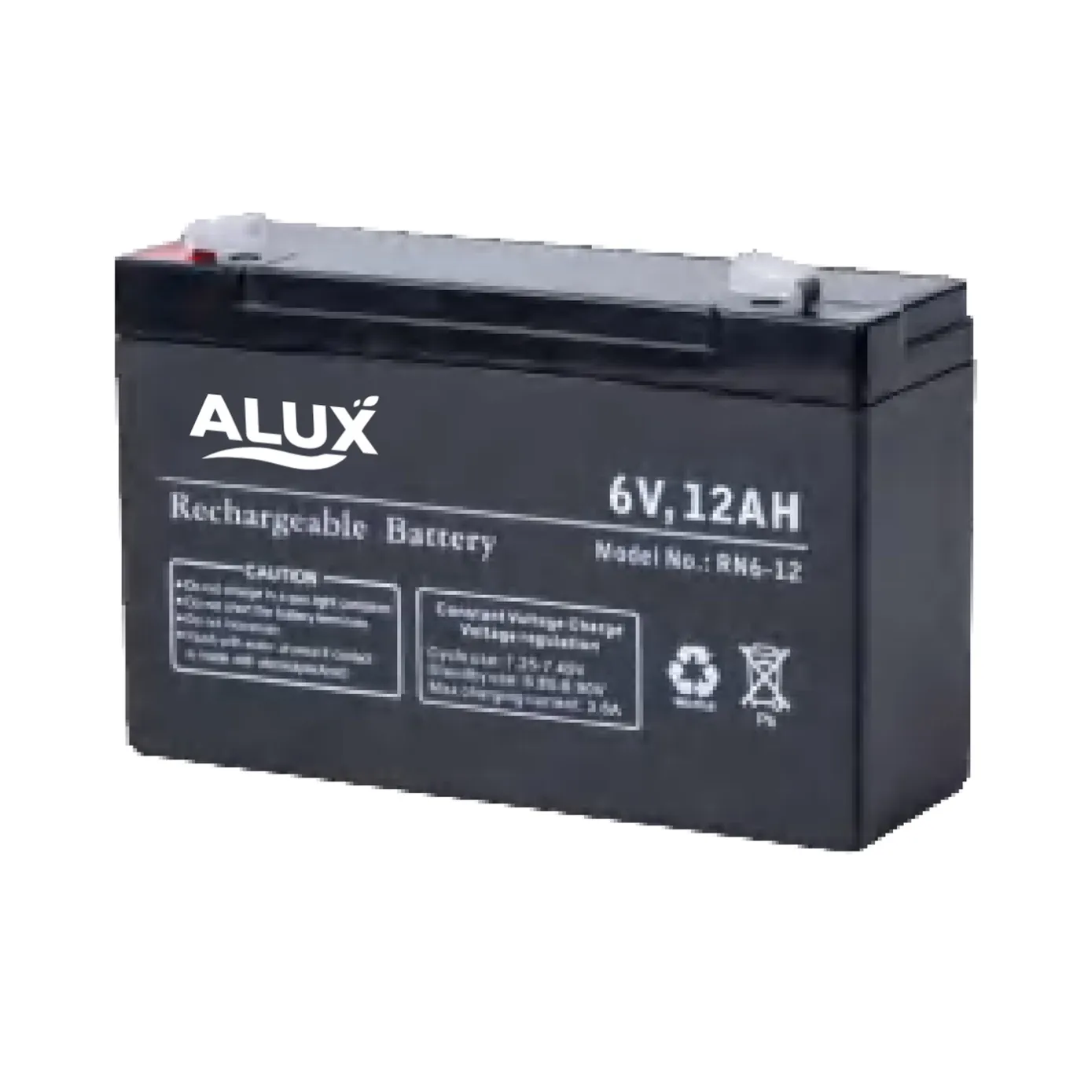ALUX ALX6-12 6V 12Ah VRLA (AGM) Sealed Lead Acid Battery