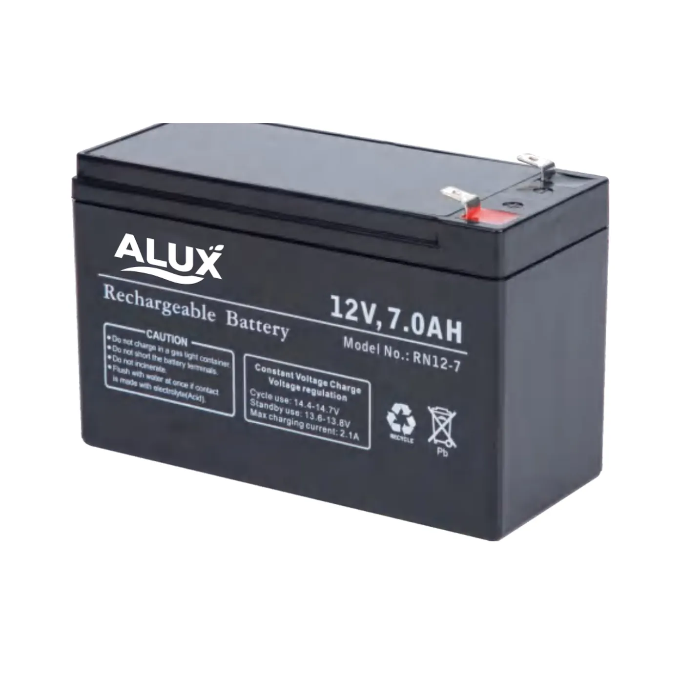 ALUX ALX12-7 12V 7Ah VRLA (AGM) Sealed Lead Acid Battery