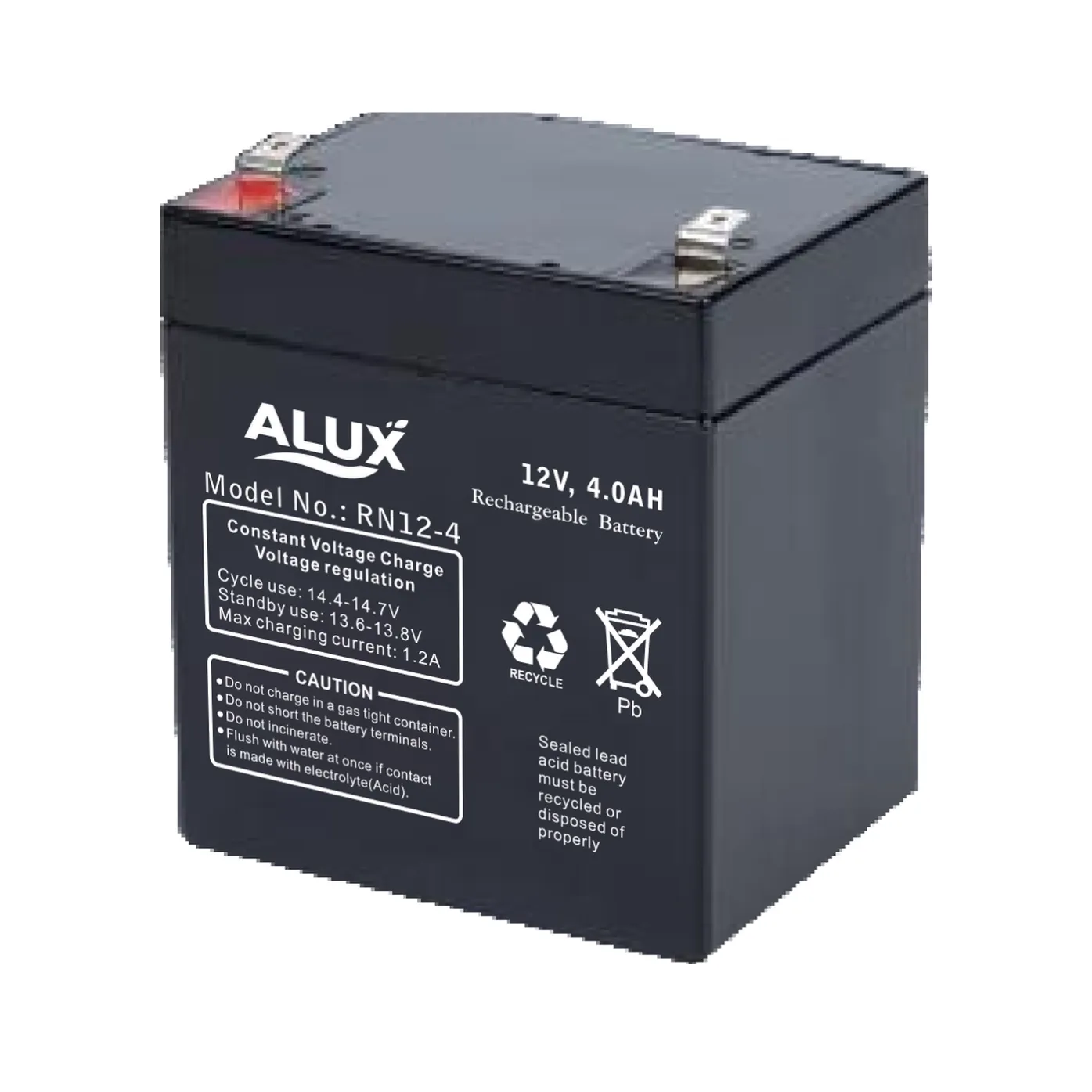 ALUX ALX12-4 12V 4Ah VRLA (AGM) Sealed Lead Acid Battery