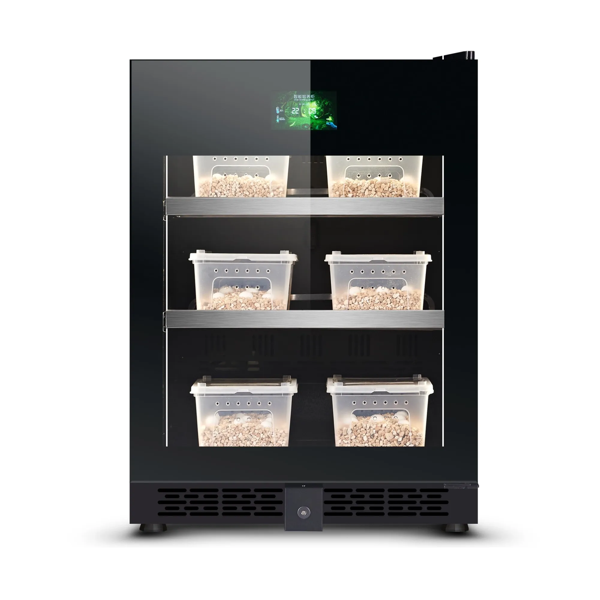 JC-118 Reptile Incubator Interior with Six Incubation Boxes