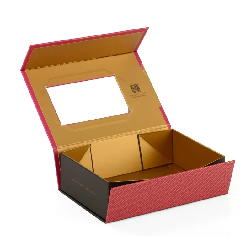 Foldable box with window1