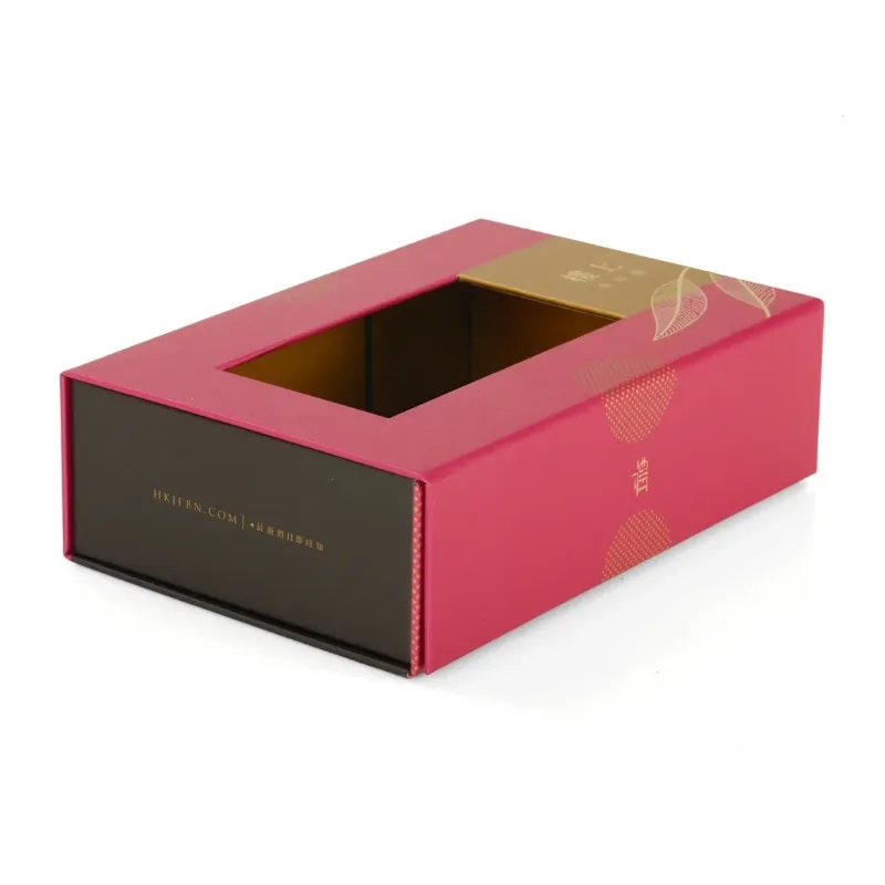 Foldable box with window2