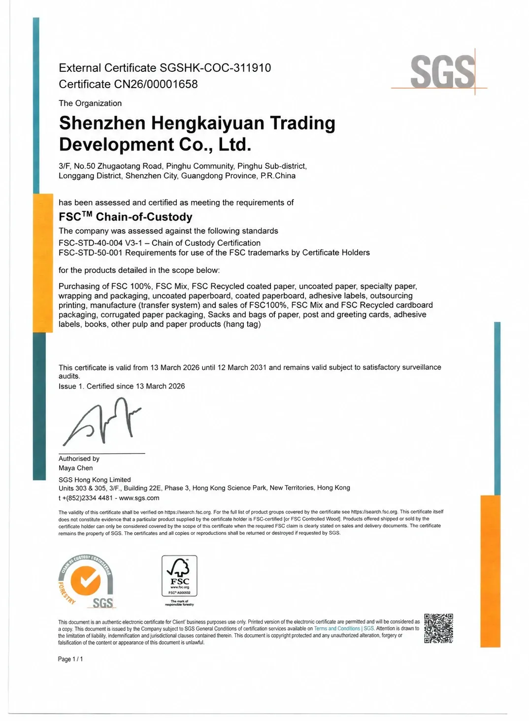 SGS-FSC-Chain-of-Custody-Certificate