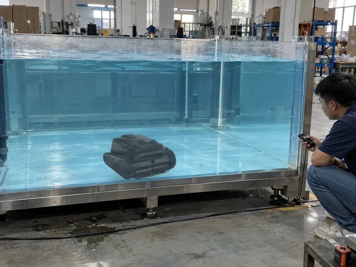 In-water test tank in the Changzhou factory