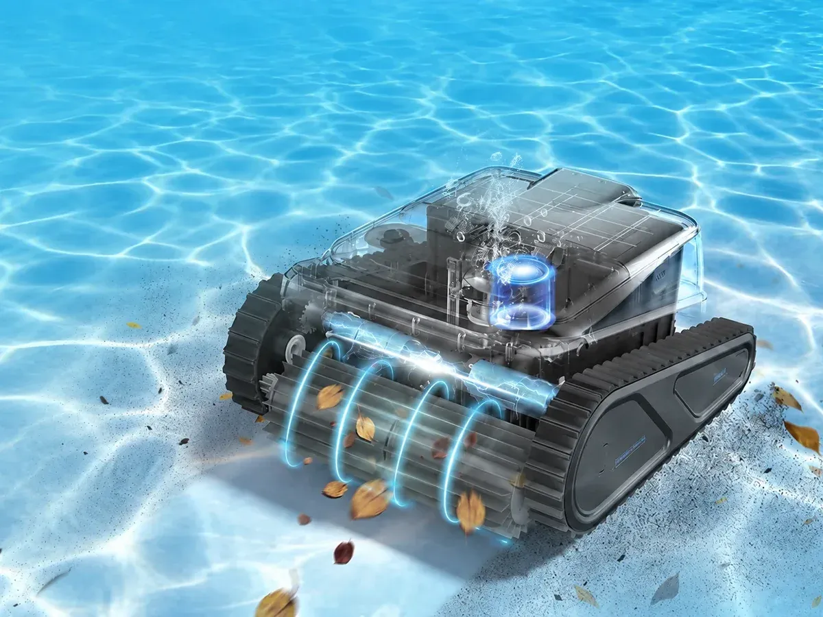 Zweistufige Filterung für groben und feinen Schmutz · Y50 Poolroboter