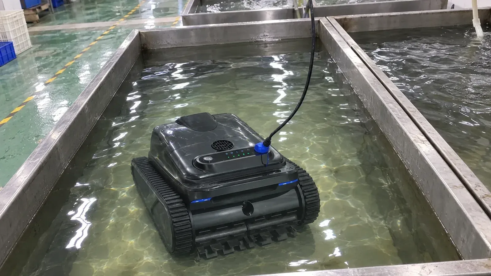 Y50S units running in life-test tanks, recreated from our test report