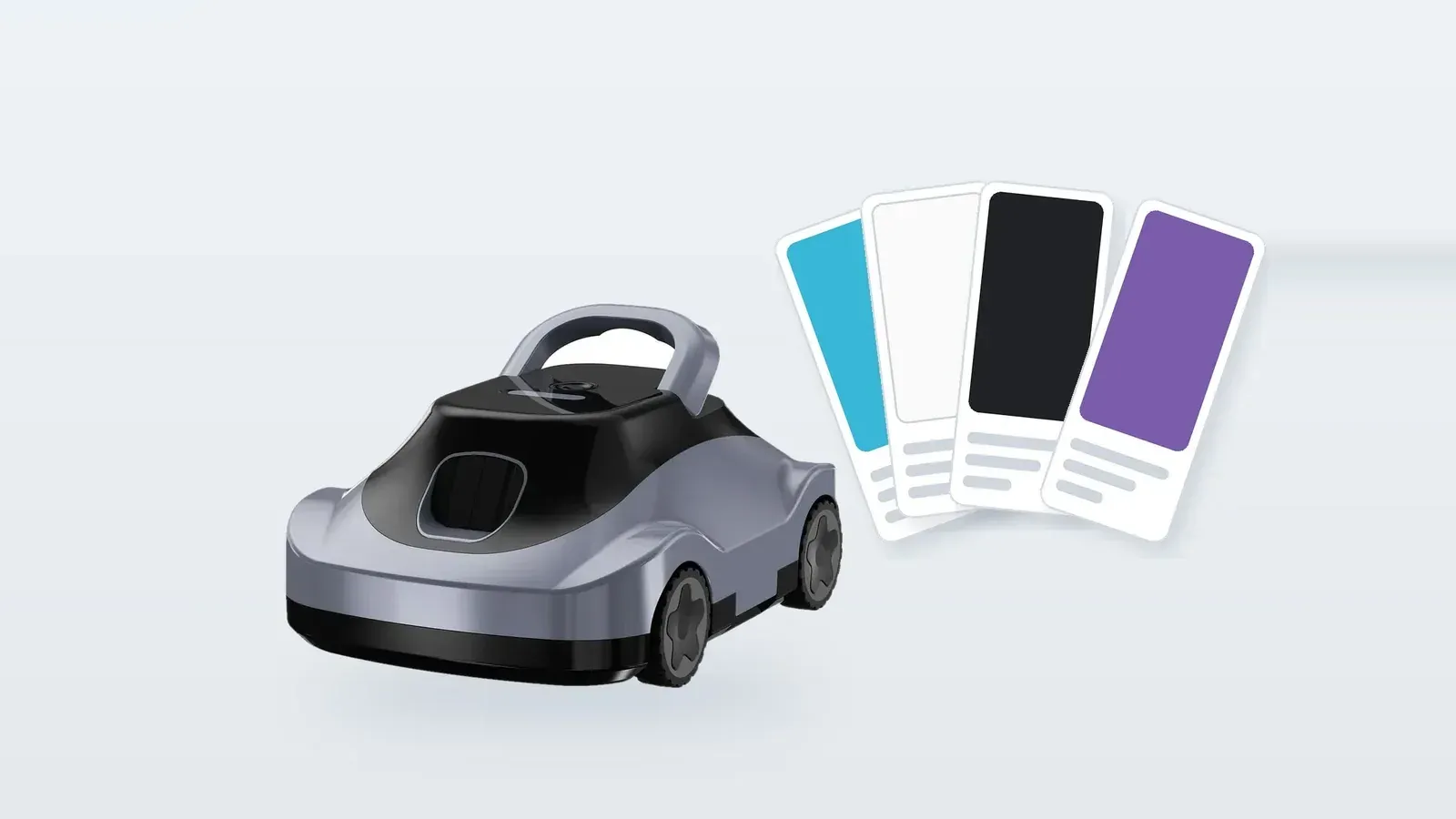 C5 pool robot with available housing color cards for private label