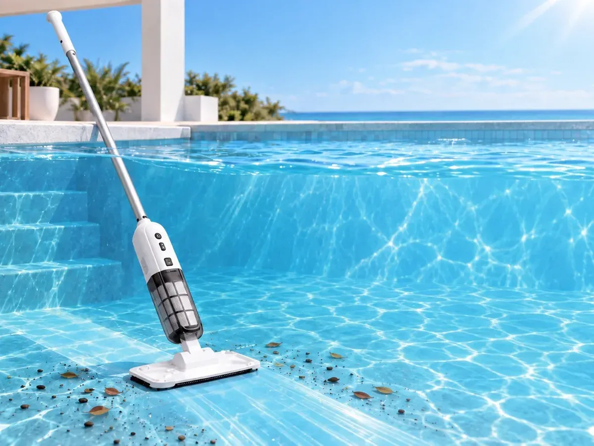 Starke Saugleistung gegen Schmutz · H100 Hand-Poolsauger