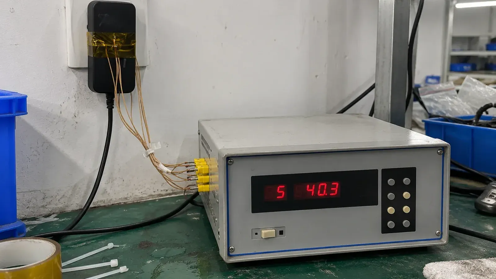 Charger temperature check on a Y50S, recreated from our test report