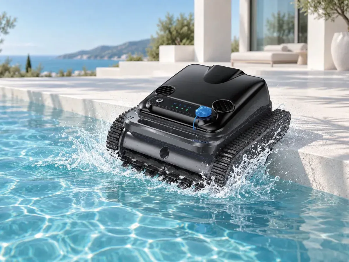 Vier Motoren für starke Saugleistung · Y50 Poolroboter