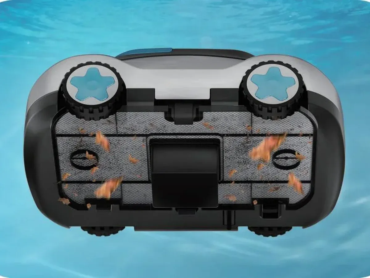 Zwei Bürsten für eine gründliche Bodenreinigung · C5 Poolroboter