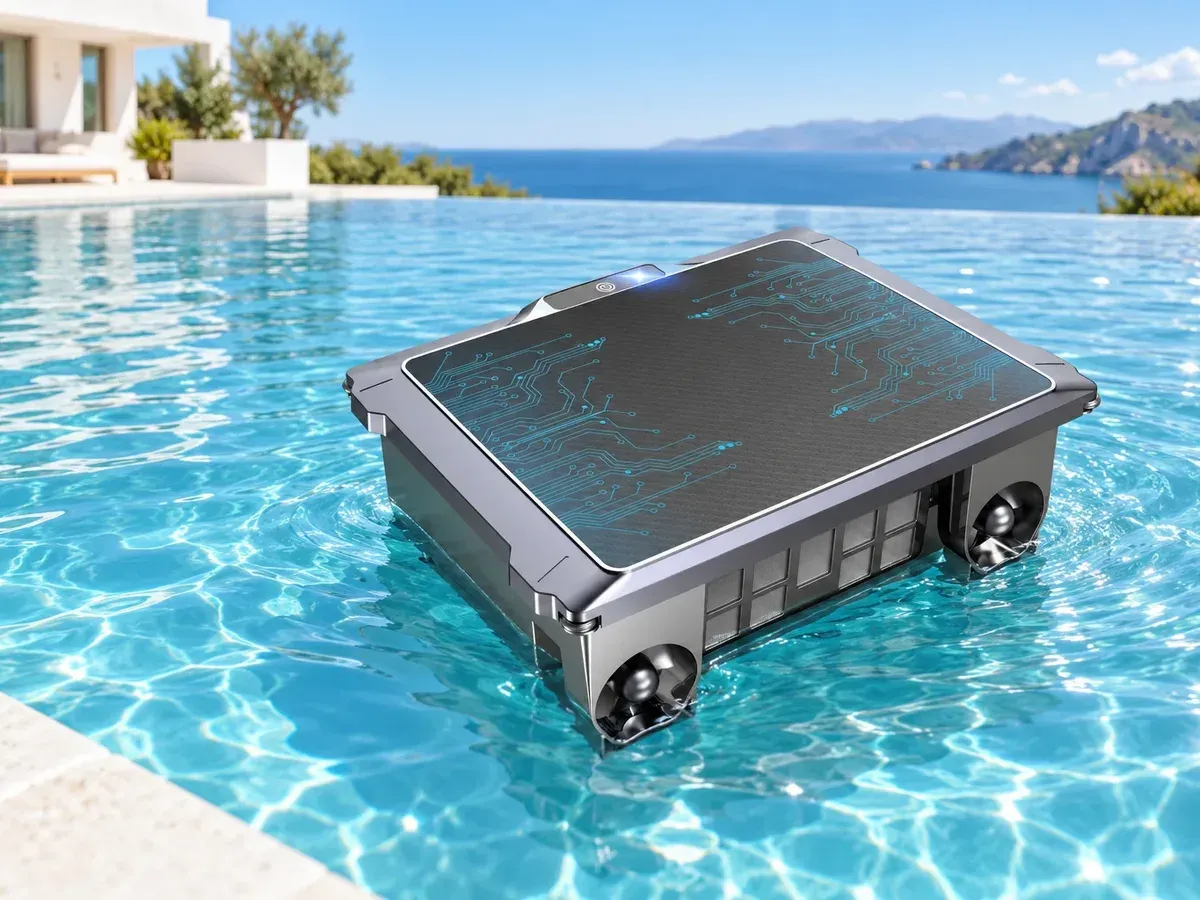 17 ore di pulizia della superficie · Skimmer robotizzato per piscina Y90 Pro
