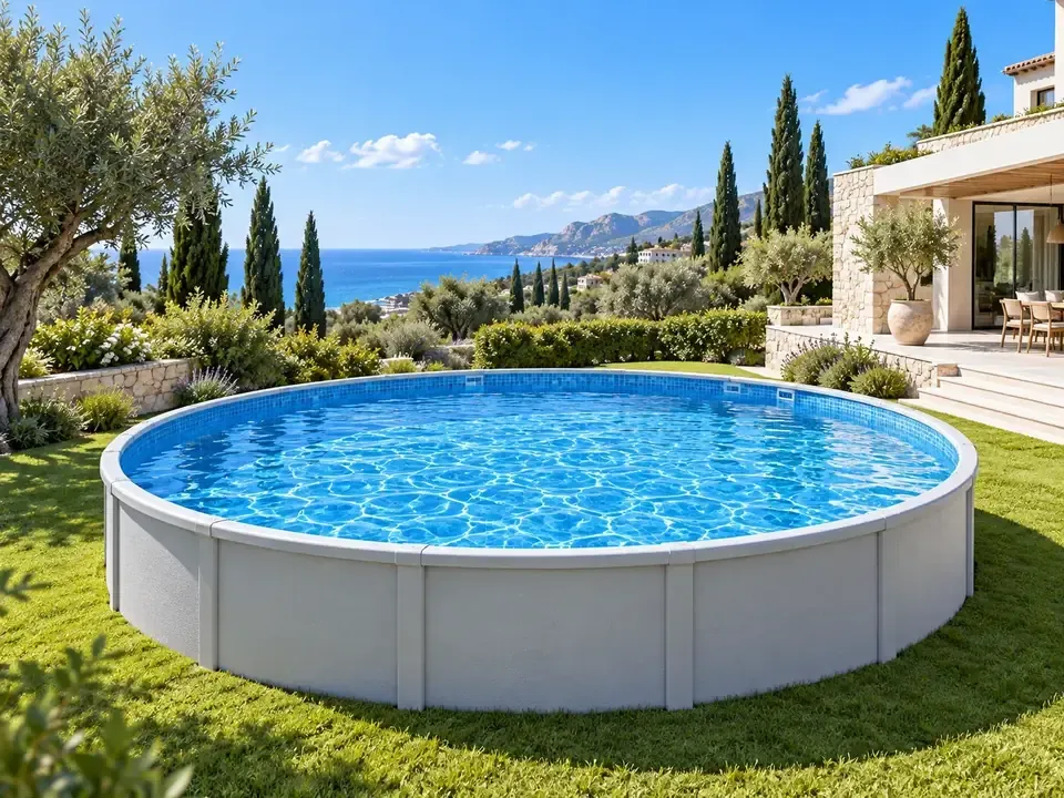 Round above-ground pool