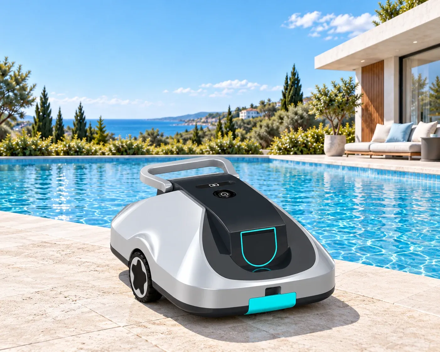 C1 Bodenreinigungsroboter am Pool