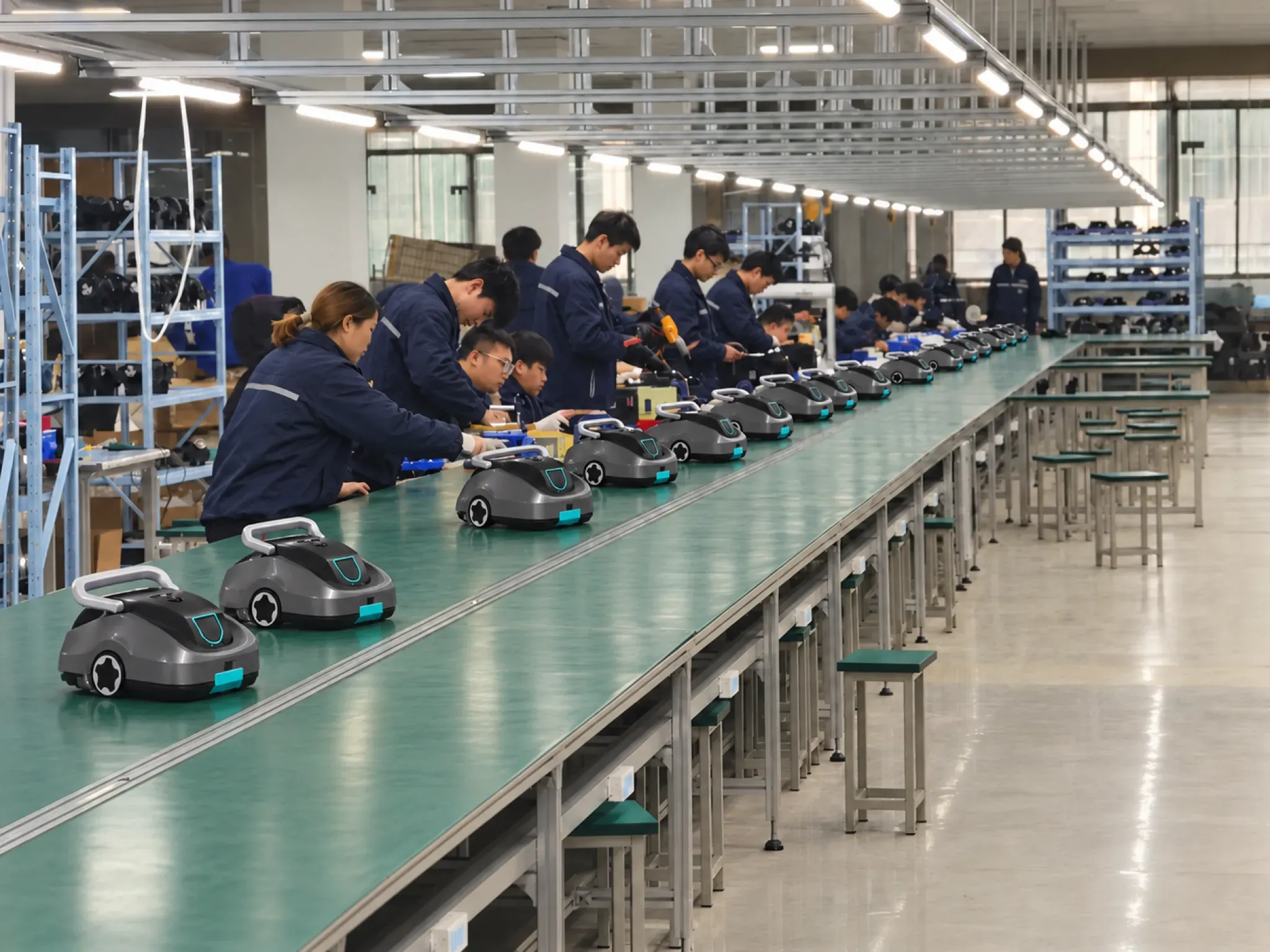 Pool robot assembly line in our Changzhou factory