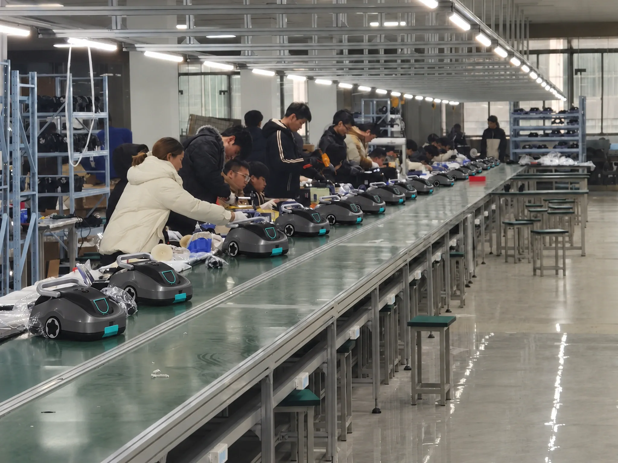 Pool robot assembly line in our Changzhou factory
