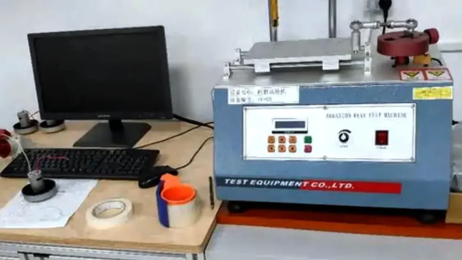 Abrasion and wear test machine in the Silver Home reliability lab