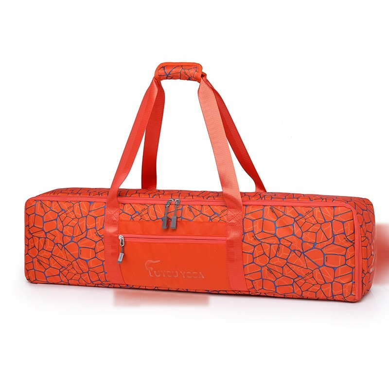 Custom Yoga Mat Bag – Water-Resistant Cylinder Carrier (view 2) — custom yoga bag manufacturing by Kaishi Bag Factory